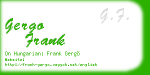 gergo frank business card