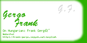 gergo frank business card